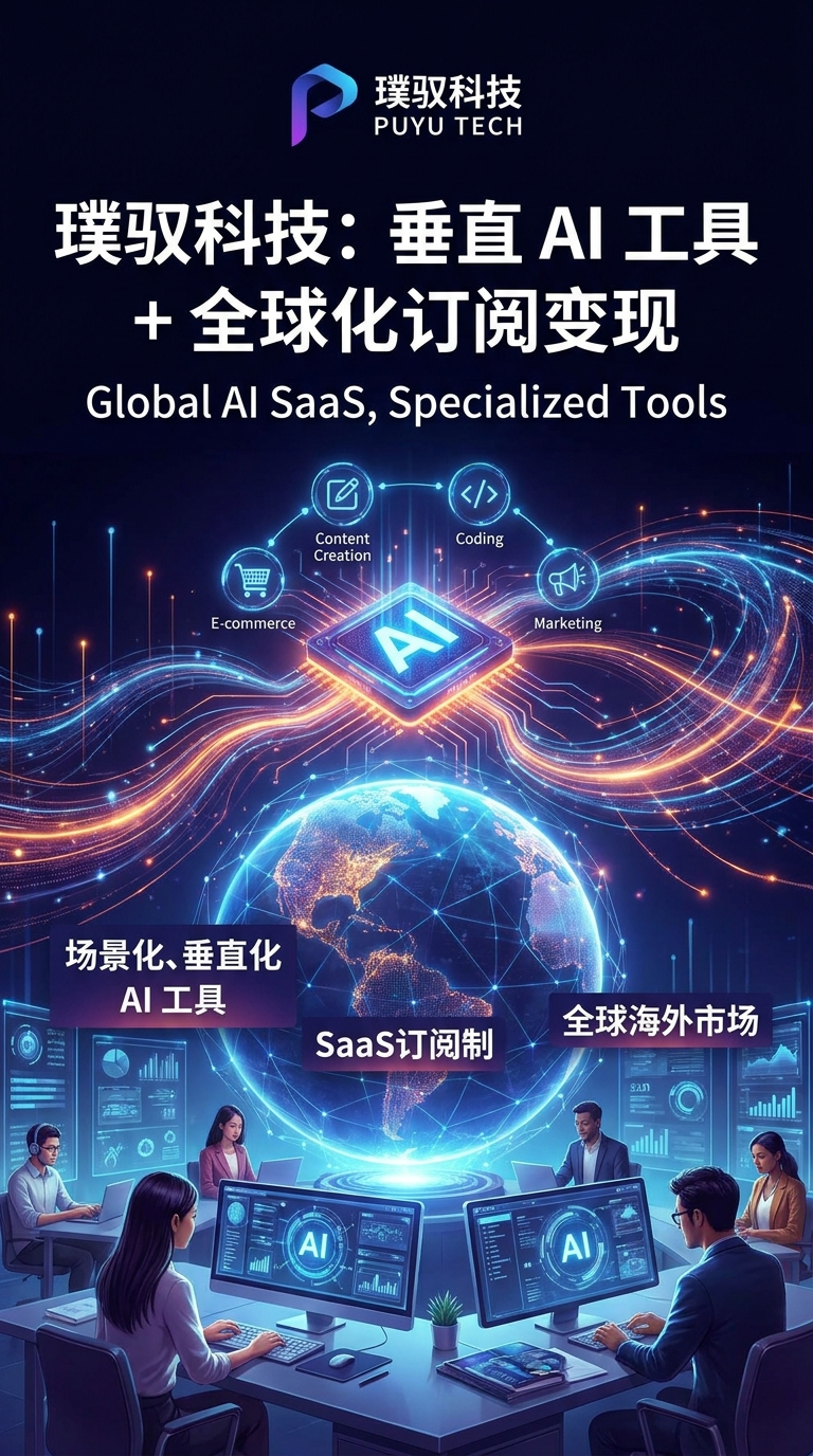 璞驭科技：垂直AI工具 + 全球化订阅变现